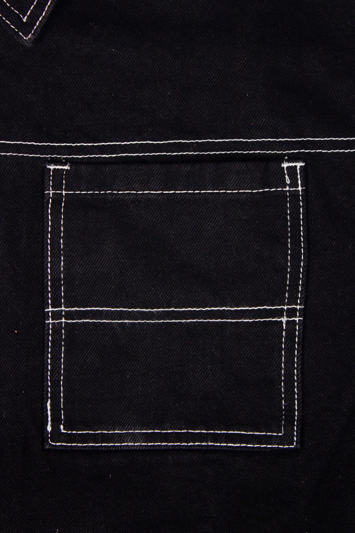 Swift Logo Contrast Stitch Work Jacket Black