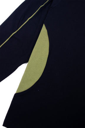 Swift Logo Paneled L/S Polo Black Olive