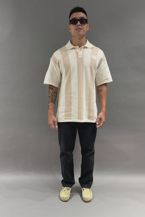 Champ Jacquard Polo Tee Beige