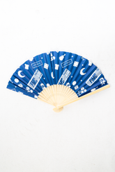 Artbox x PMC Monogram Hand Fan Blue
