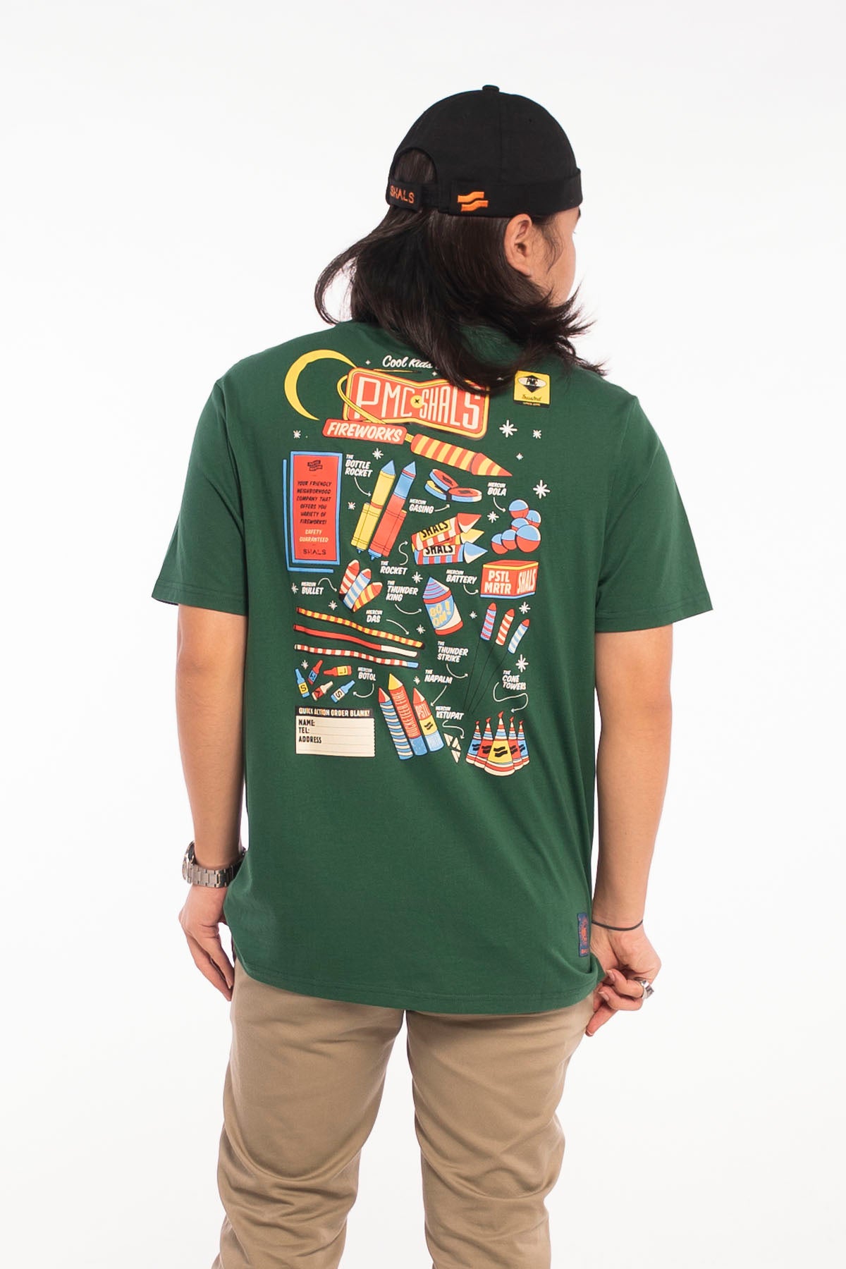 PMC x SHALS Fireworks Tee Forest Green