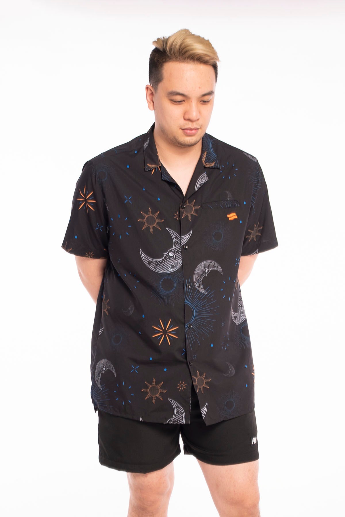 PMC x SHALS Blessings In The Skies Bowling Shirt Black