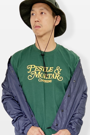 Cursive Logo Tee Forest Green