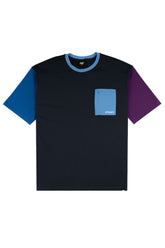 Colour Block Oversized Tee Navy Blue