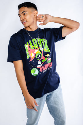 PMC x Looney Tunes Marvin The Martian Tee Navy Blue
