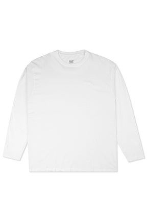 Everyday Embroidered Strike Logo L/S Tee White