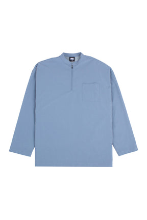 Oasis Half Zipped Shirt Stone Blue
