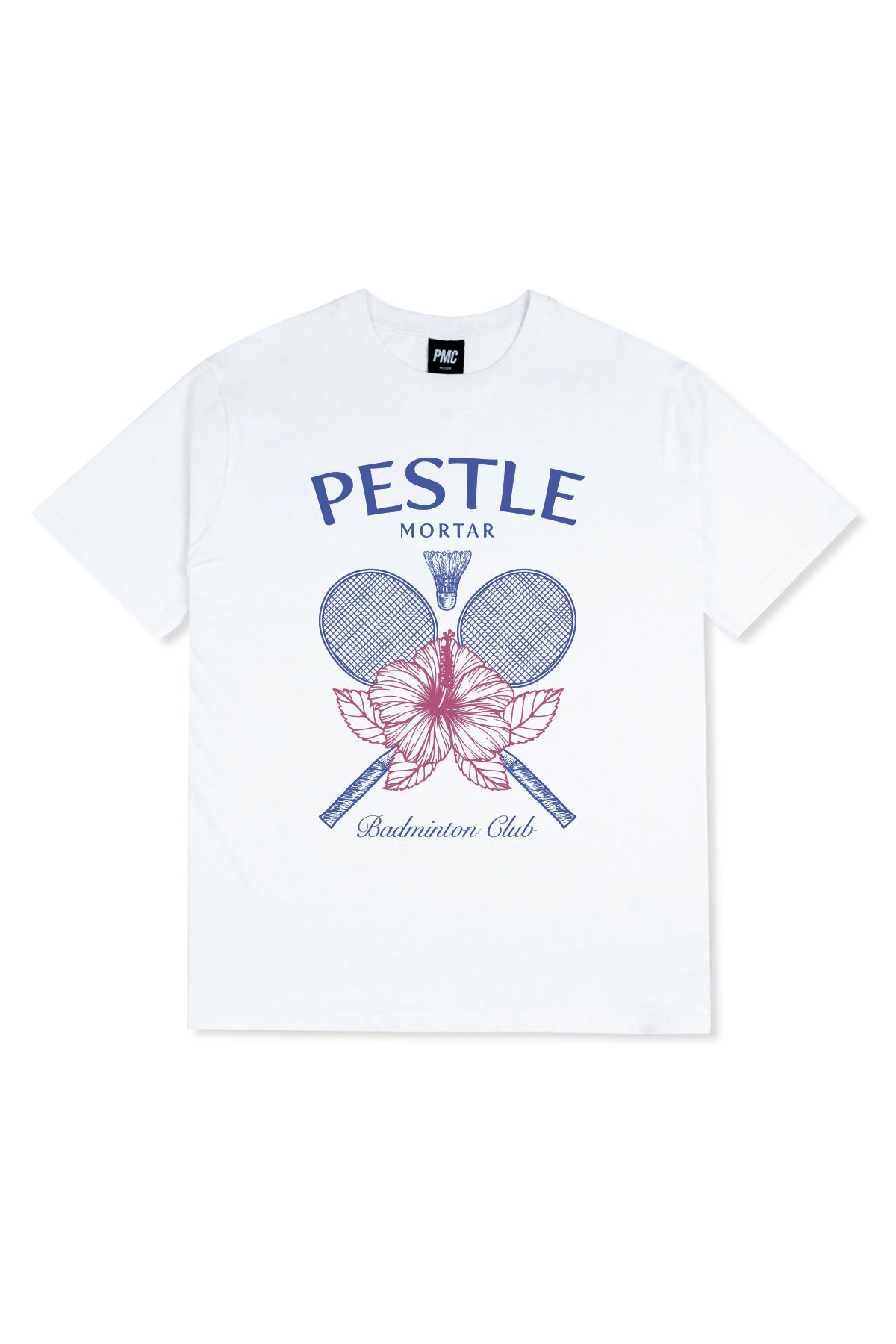 PMC Badminton Club Tee White